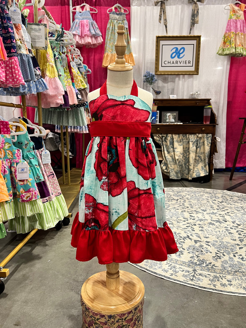 Peony OOAK Dramatic Poppy Maxi Dress — Size 12/18m