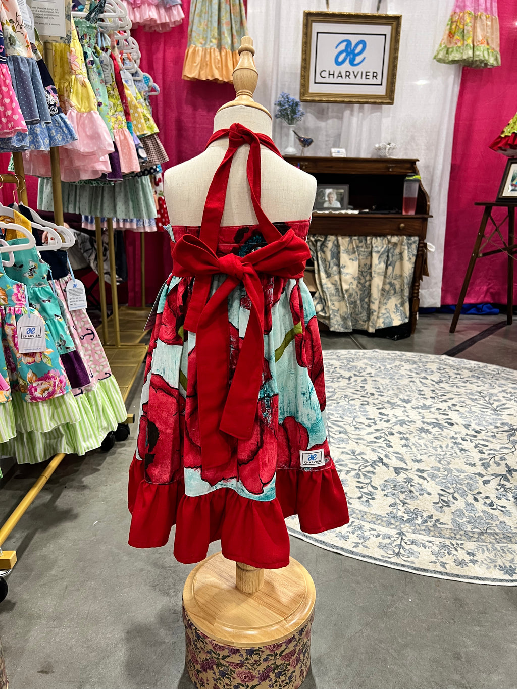 Peony OOAK Dramatic Poppy Maxi Dress — Size 12/18m