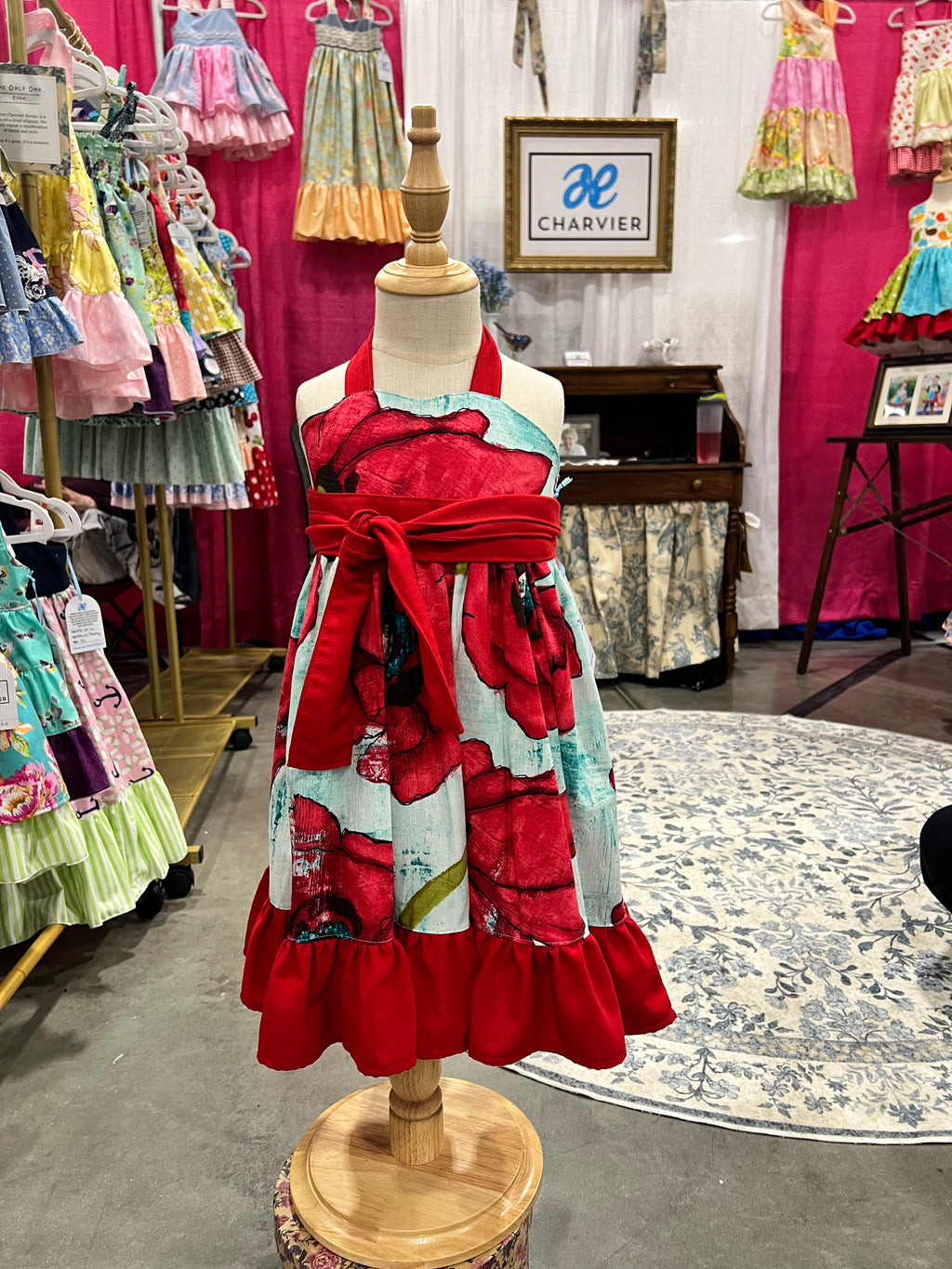 Peony OOAK Dramatic Poppy Maxi Dress — Size 12/18m