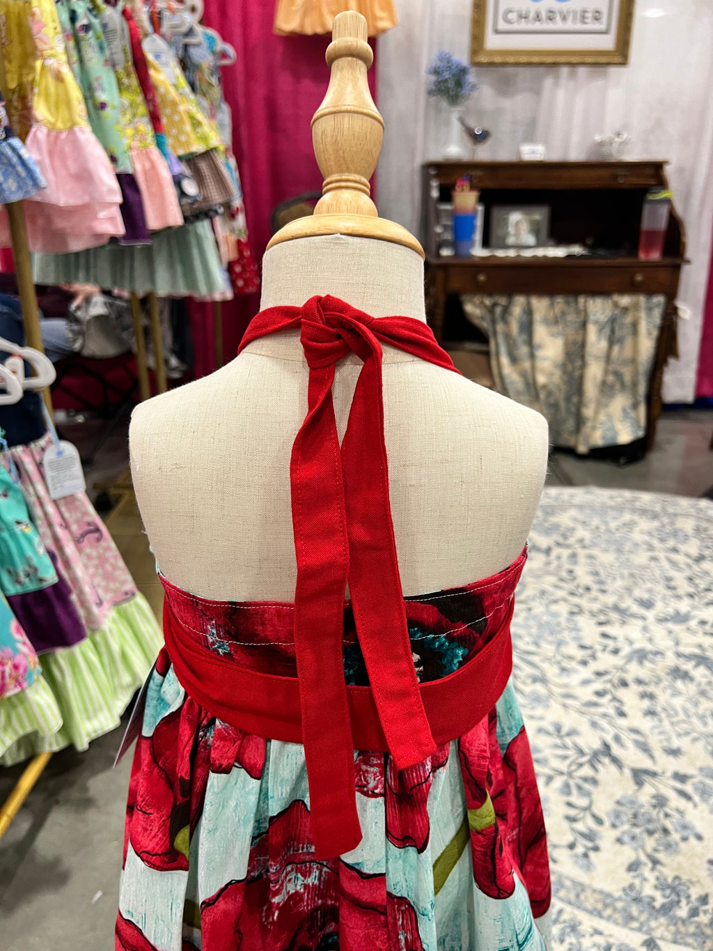 Peony OOAK Dramatic Poppy Maxi Dress — Size 12/18m