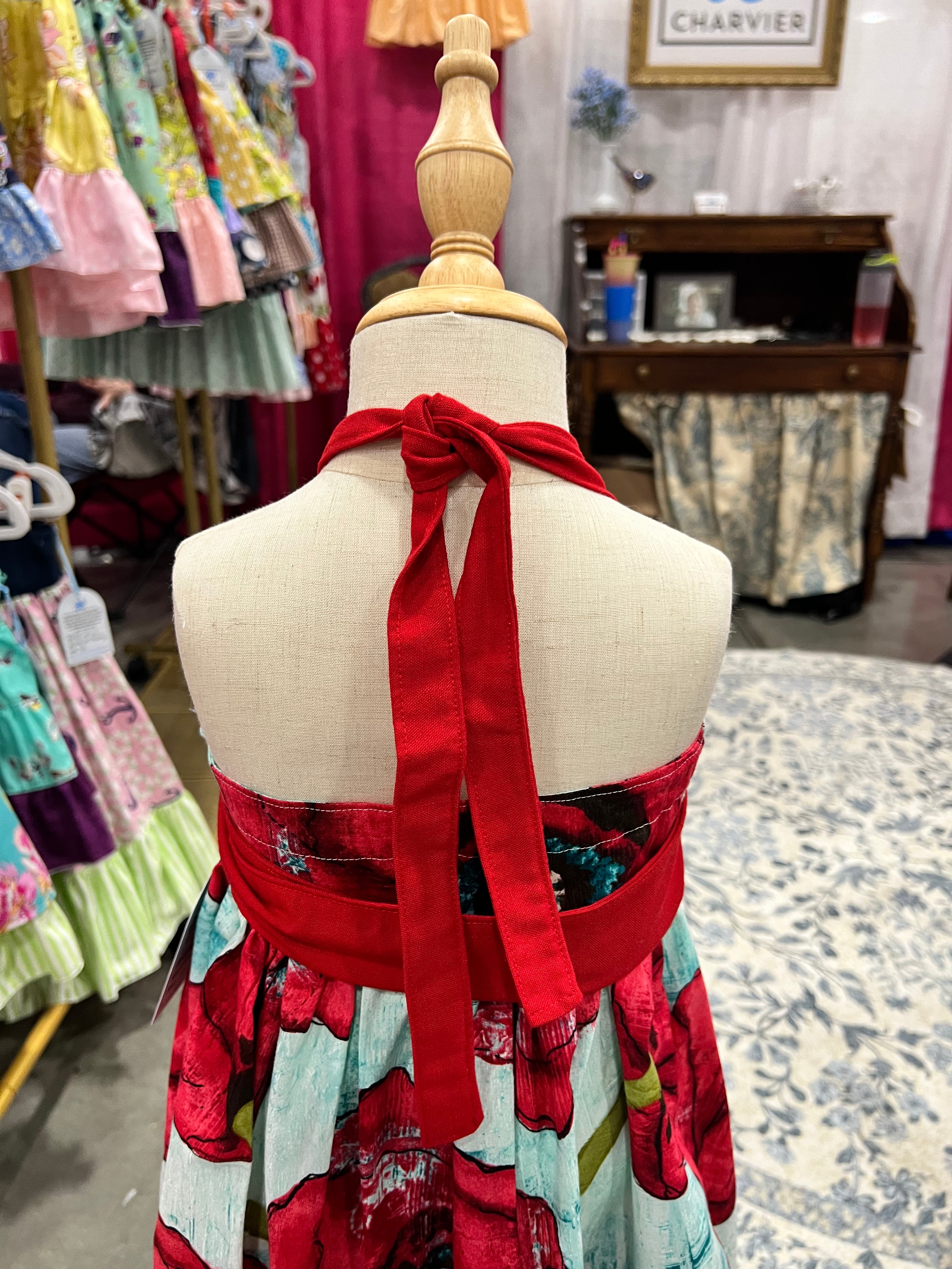 Peony OOAK Dramatic Poppy Maxi Dress — Size 12/18m