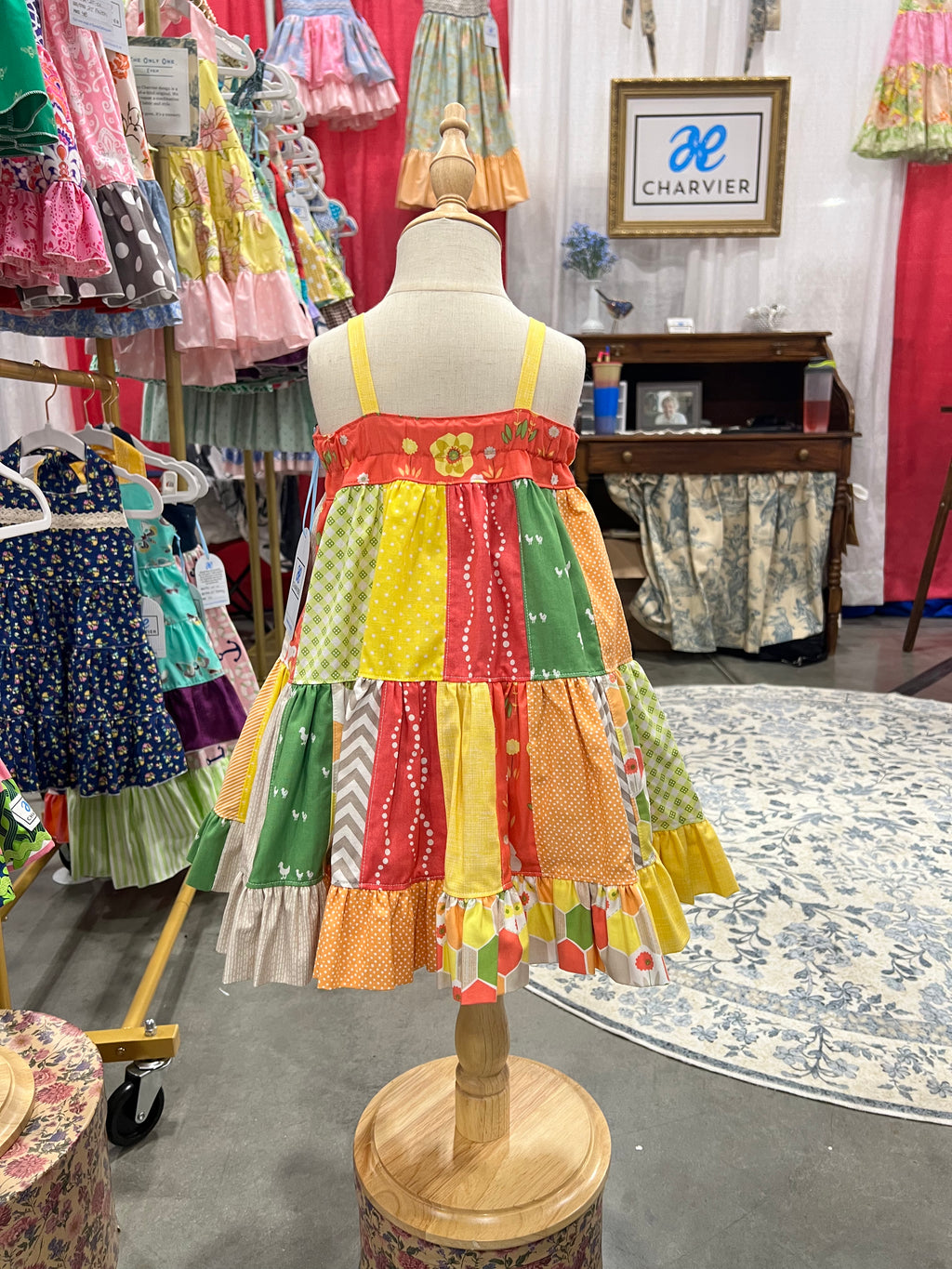 Fawn OOAK Patchwork Tiered Sundress - Size 2T