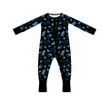 Detroit Lions Neon Lights Pajamas | Bamboo Cotton Zipper PJs | Sizes NB to 2T